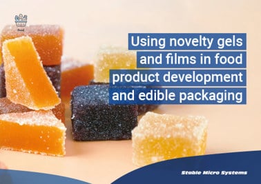 Using novelty gels and films in food product development and edible packaging
