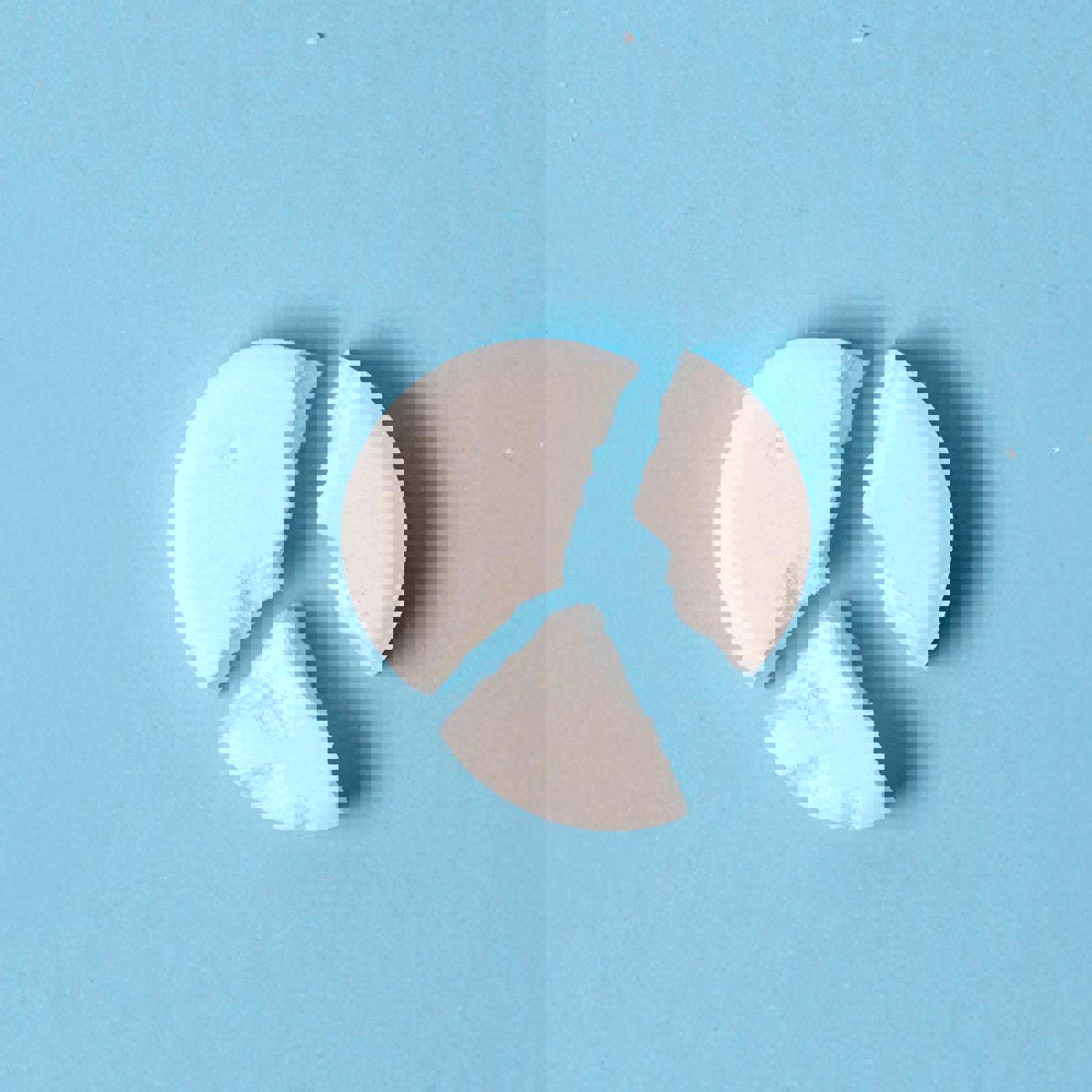 Tablet broken into pieces