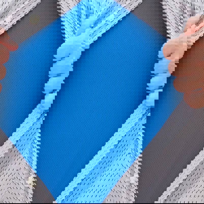 Person ripping shirt open