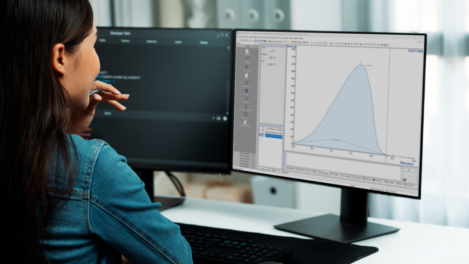 Exponent Connect user looking at software on screen
