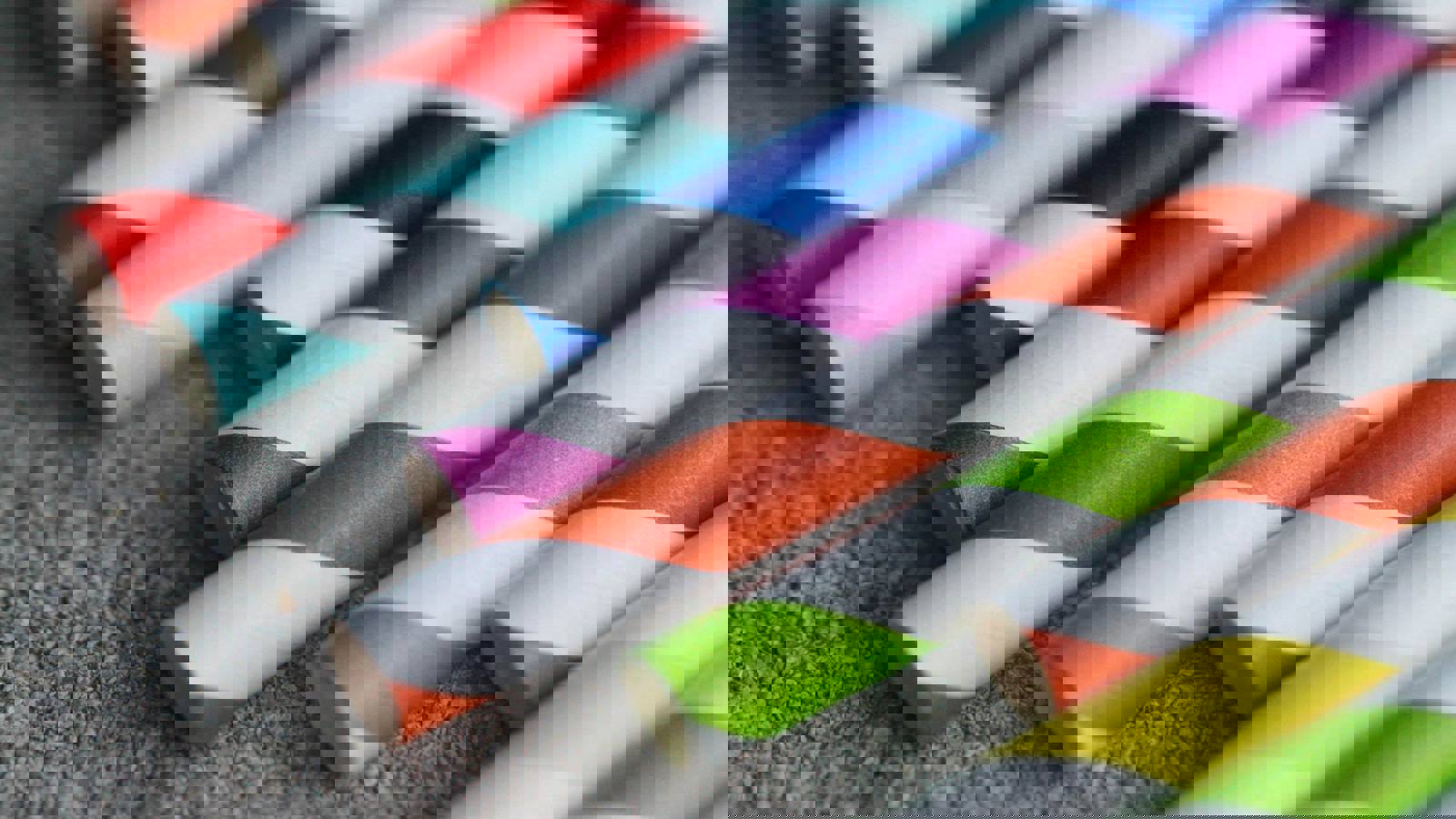 Multi-colour stripped paper straws