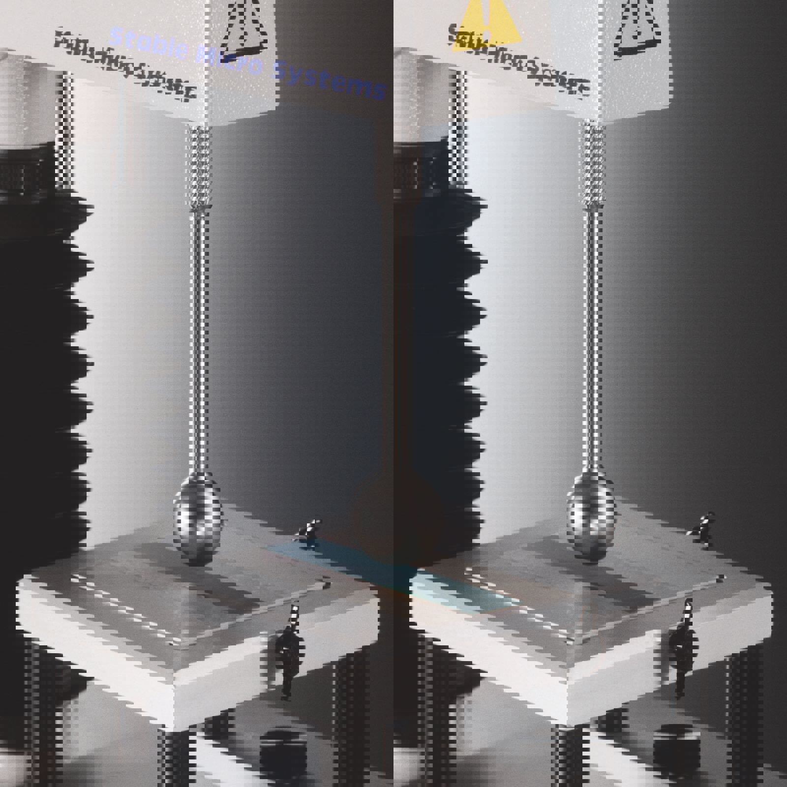 1 inch Spherical Probe attached to Texture Analyser