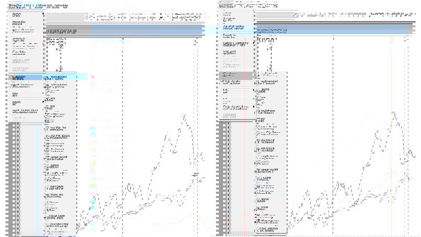 Screenshot of Exponent Connect software crunchy and crispy comparison graph