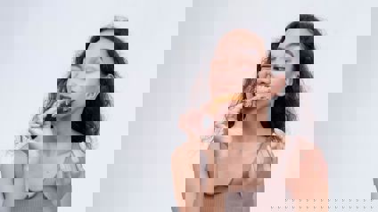 Person Eating Tough Meat