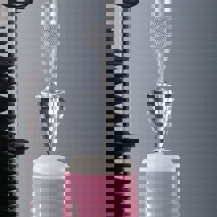 Conical Probe attached to Texture Analyser testing stick deodorant