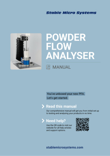 Powder Flow Analyser Manual