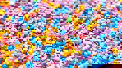 Multi Coloured Polymer Granules