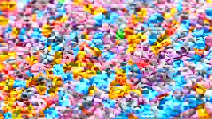 Multi Coloured Polymer Granules