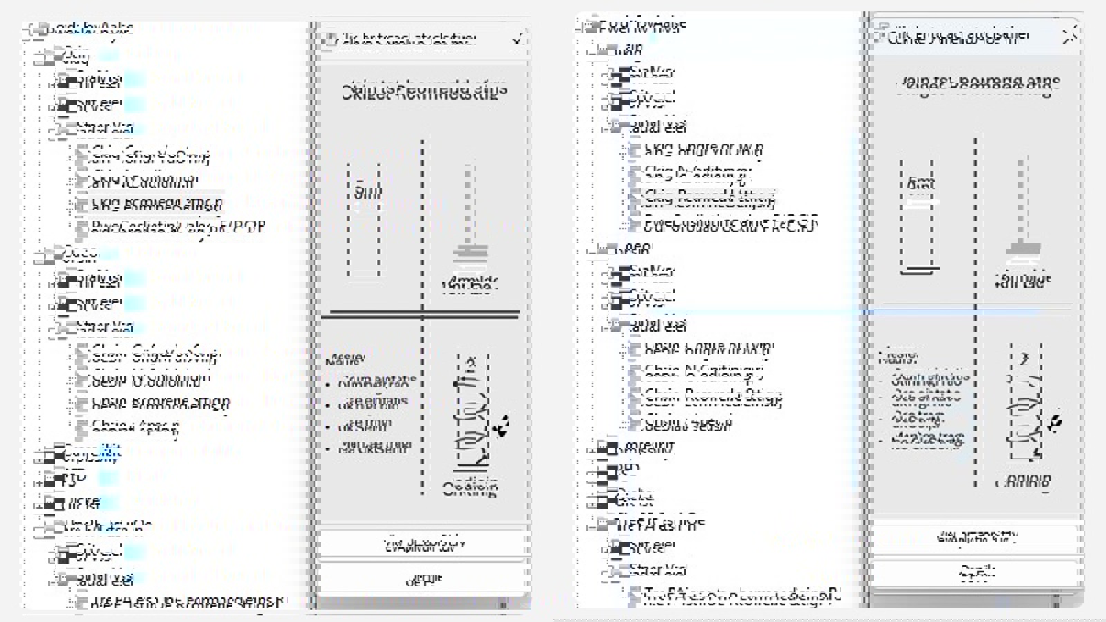 Screenshot showing ready-to-go powder testing projects for users to choose from