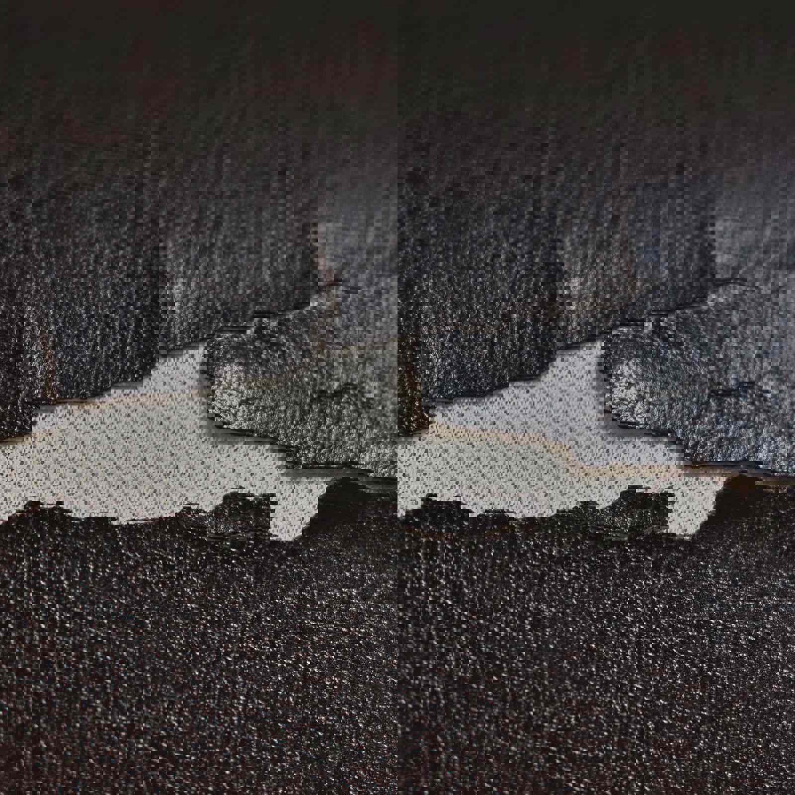 Large tear in leather