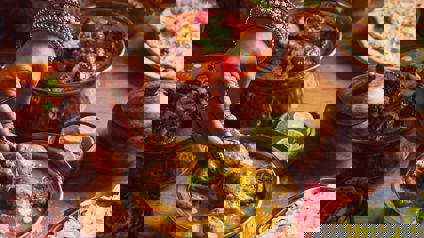 Selection Of Indian Curry Dishes