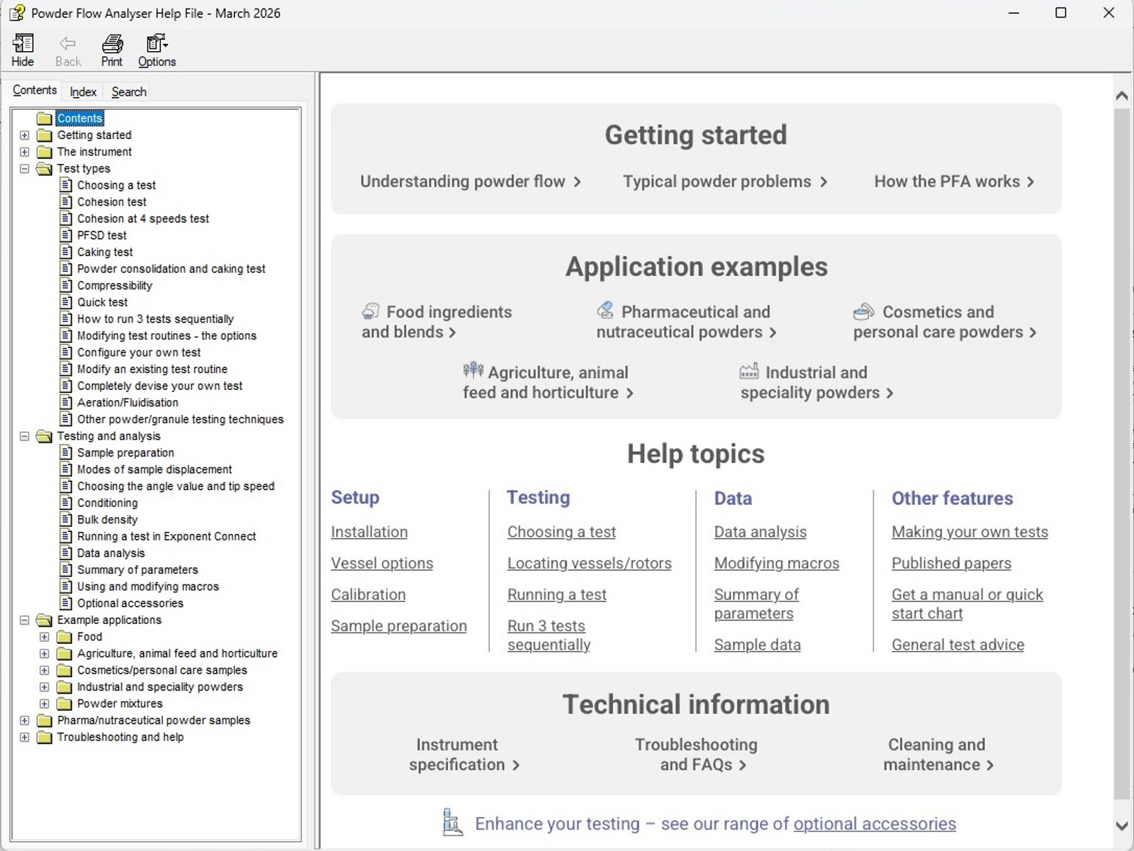 Exponent Connect software for the Powder Flow Analyser - projects ...