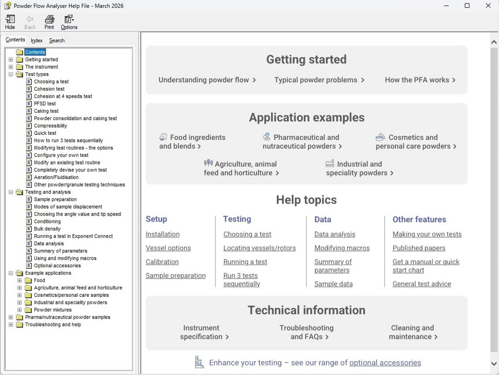 Explenty Software Tool Exponent Connect software for the Powder Flow Analyser - projects ...