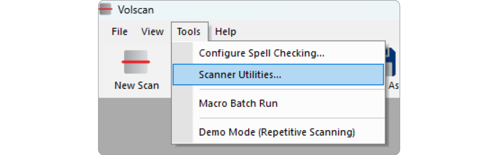 Volscan Tools Scanner Utilities Screenshot