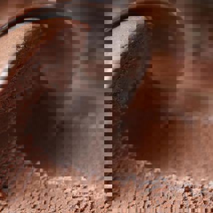 Scooping chocolate ice cream