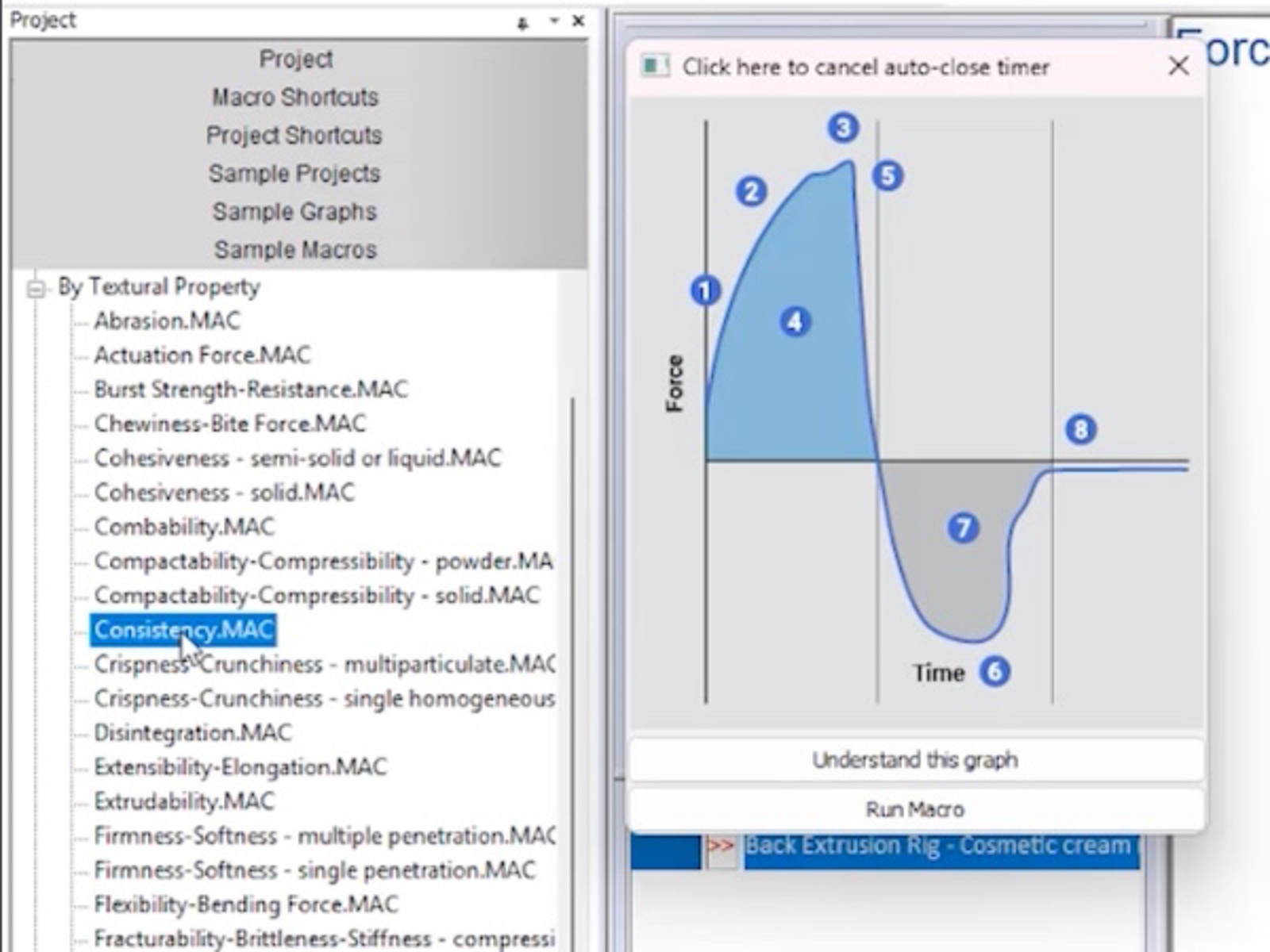 Screenshot of sample graphs in Exponent Connect software