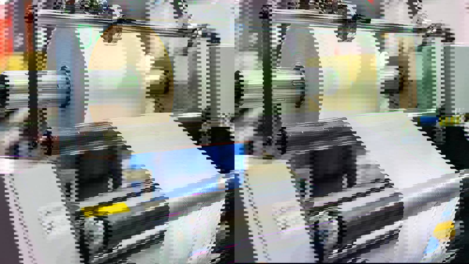 Roll of film in factory