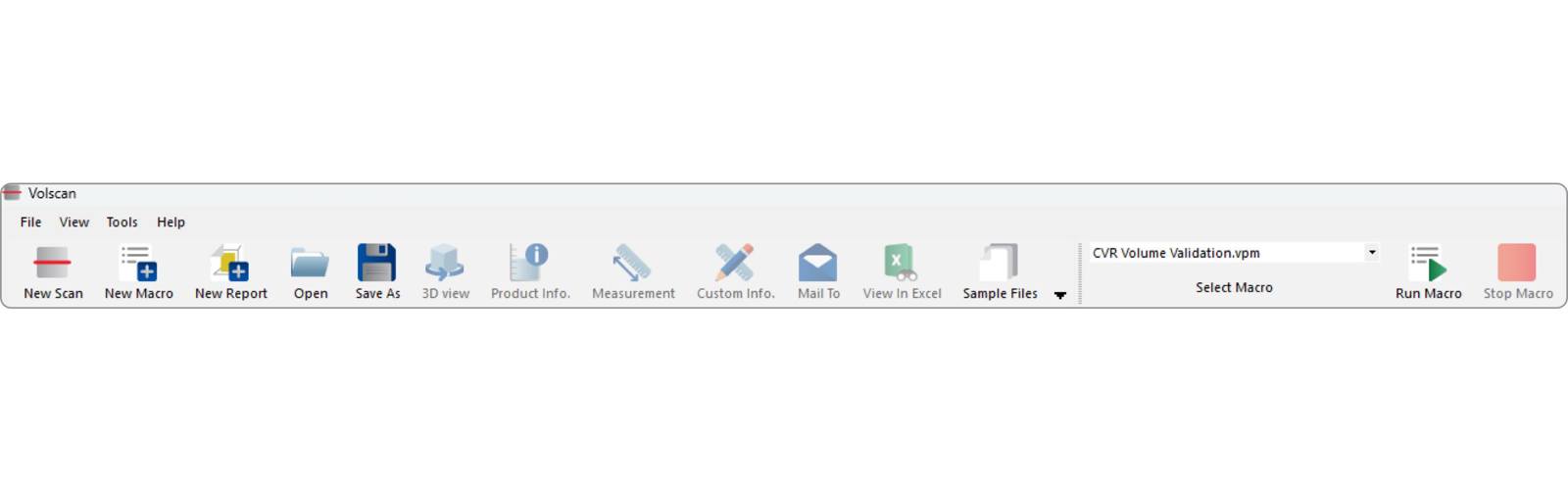Volscan Profiler Macros Screenshot