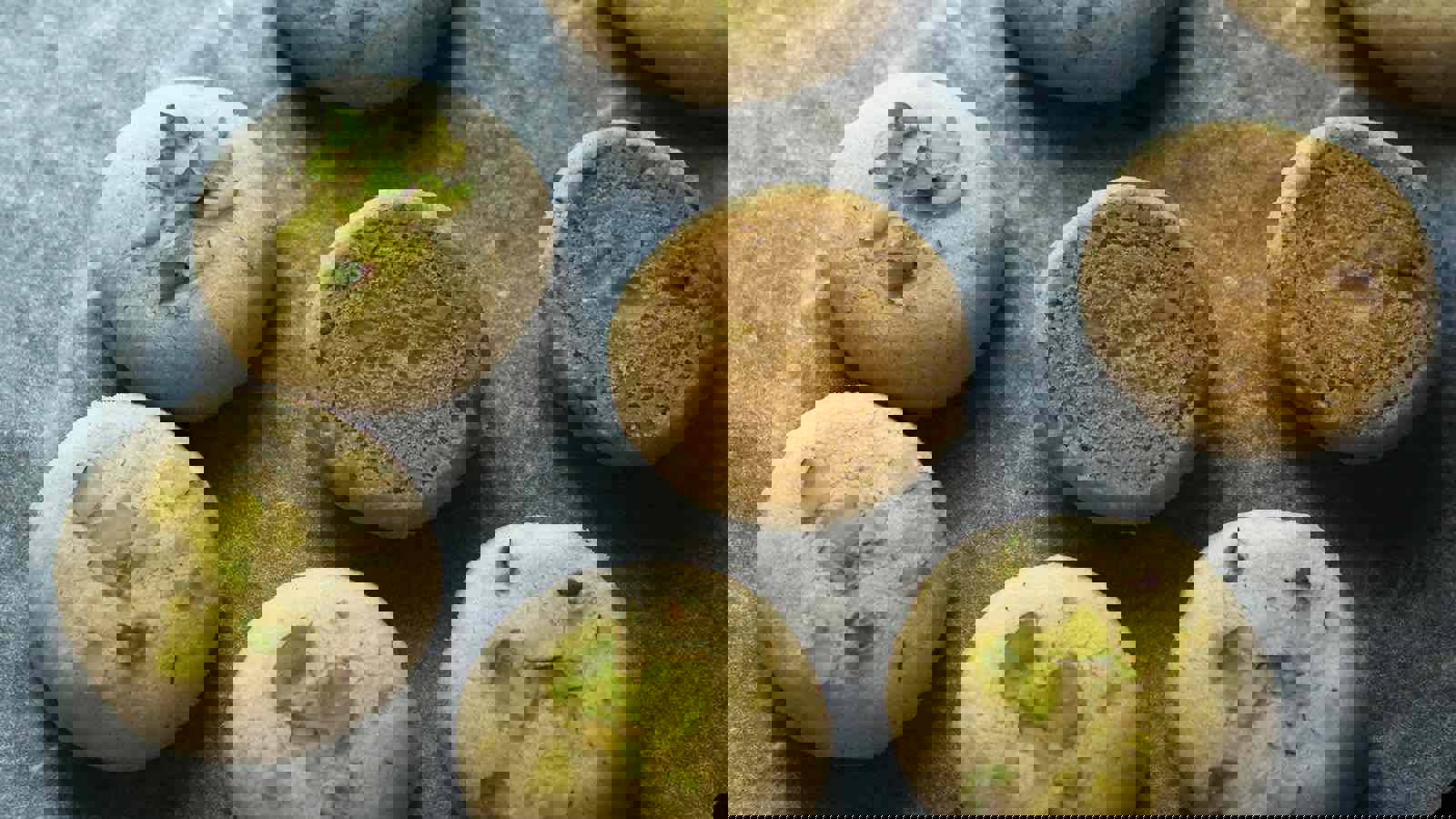 Almond cookies cooling on a rack