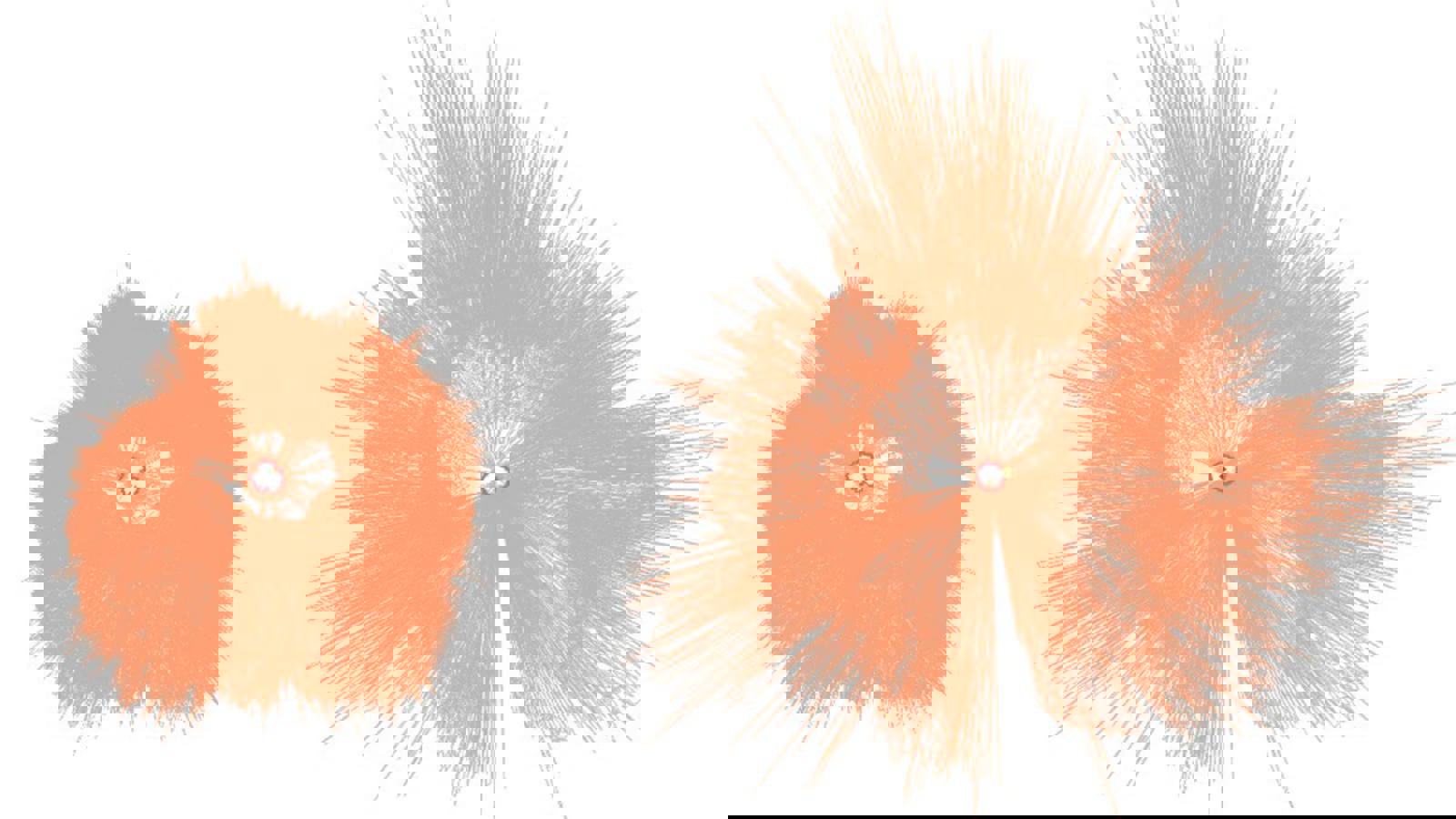 Scans comparing of non-frizzy and frizzy hair