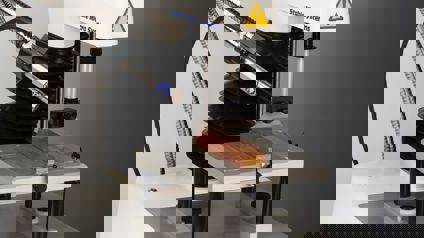 Acoustic Envelope Detector Testing Chocolate Covered Wafer