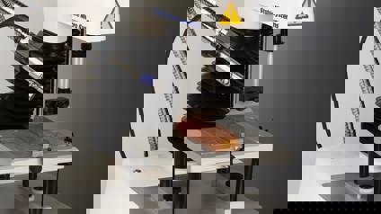 Acoustic Envelope Detector Testing Chocolate Covered Wafer