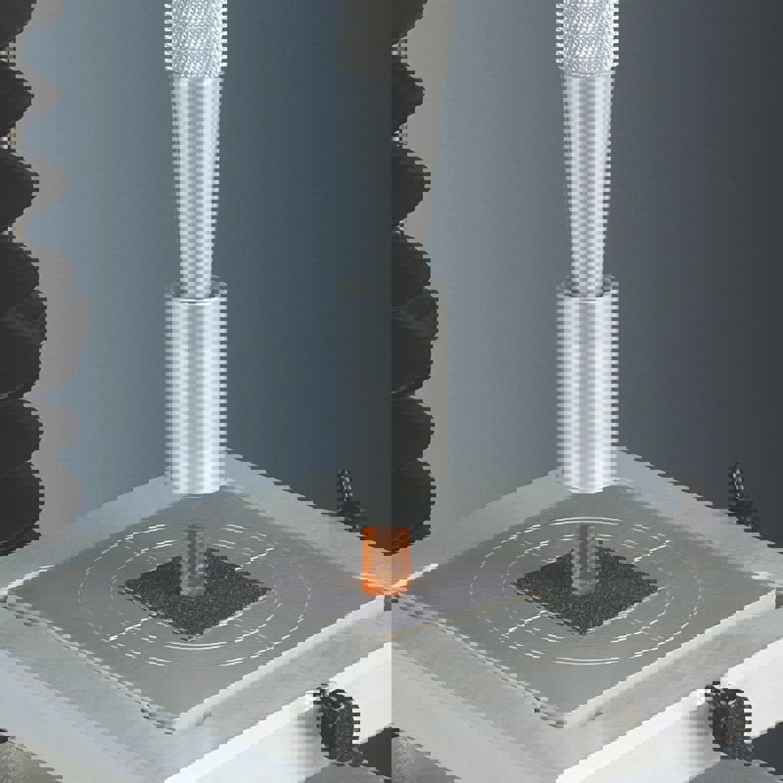 20mm Cylinder Probe attached to Texture Analyser testing gummy