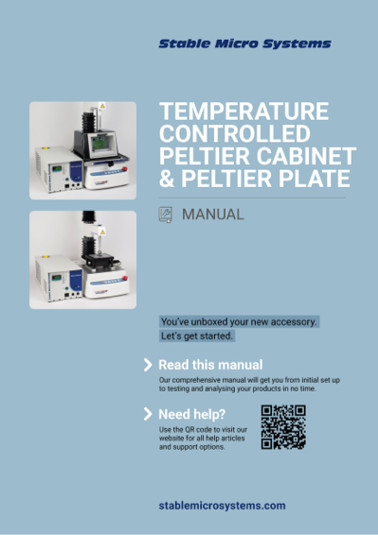 Temperature Controlled Peltier Cabinet & Peltier Plate Manual