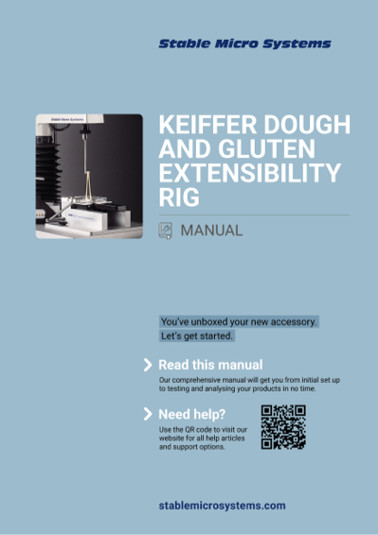 Kieffer Dough and Gluten Extensibility Rig Manual