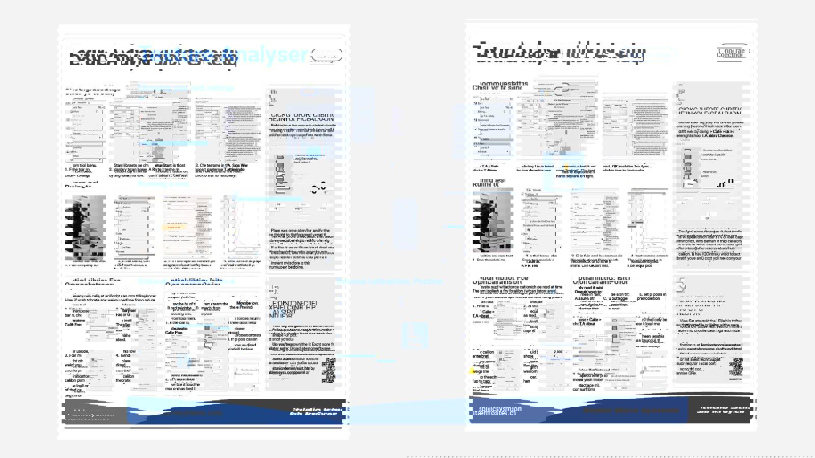 Texture Analyser quick test setup poster