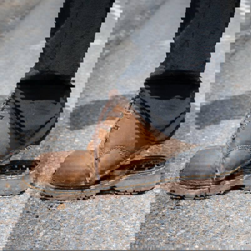 Shoe with broken sole